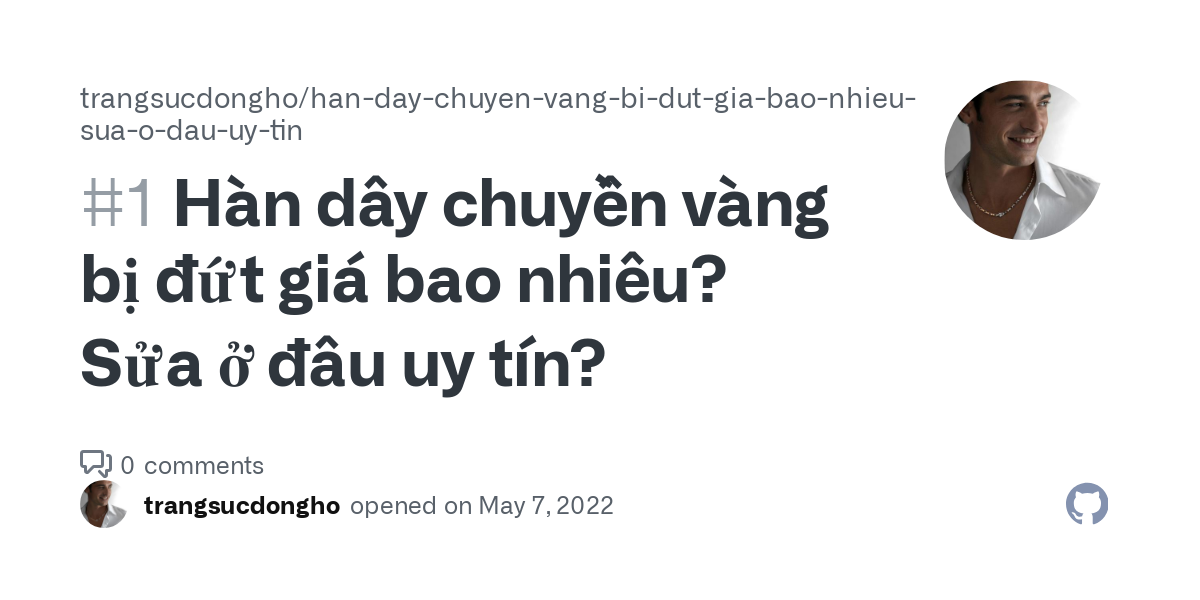 Dây chuyền vàng bị đứt