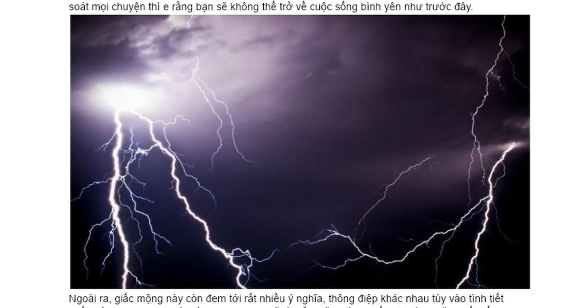 Giải mã giấc mơ thấy sét đánh: Ý nghĩa và con số liên quan